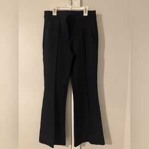 LOFT Black Ponte Flare Trousers